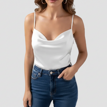 Top para mujer con tirantes saten de encaje