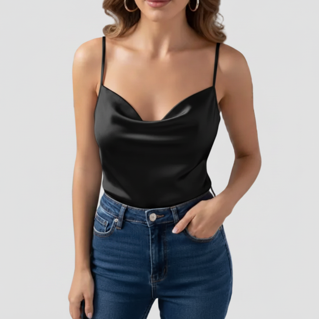 Top para mujer con tirantes saten de encaje