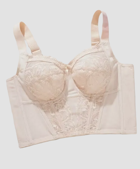 Sujetador de encaje con gran cobertura tipo corset