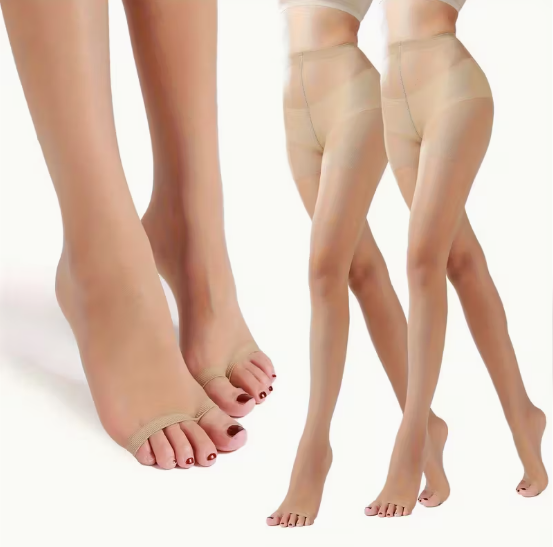 Panty transparente de puntera abierta – Elegancia y comodidad para cualquier ocasión