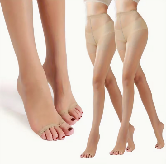 Panty transparente de puntera abierta – Elegancia y comodidad para cualquier ocasión