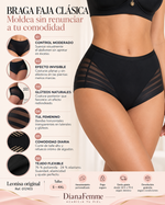 Braga Faja Clásica Moldeadora de Abdomen con Bandas en Tul / LEONISA