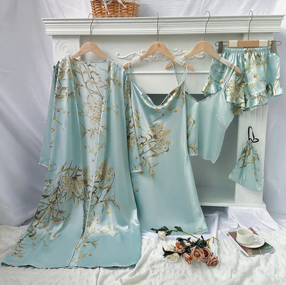 OFERTA -25% todo el Set de satén seda O Bata con cinturón 32,50€, camisón(vestido) 28€, conjunto Top y Short 22€ o todo el set por 59,85€