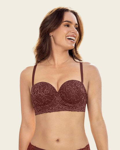 Oferta -20% Sujetador en encaje con push up incorporado / LEONISA