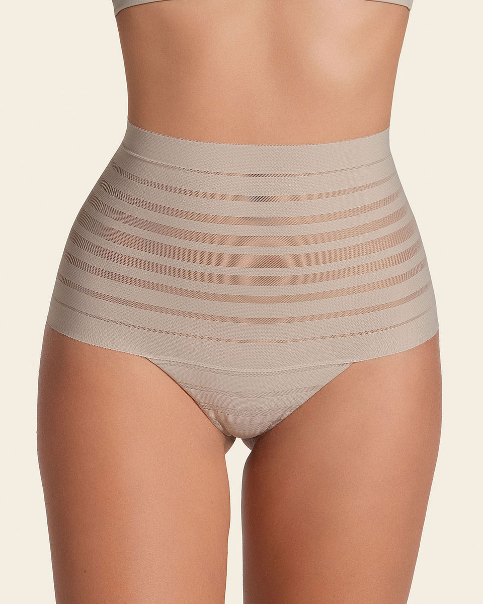Tanga tiro alto de compresión suave de abdomen