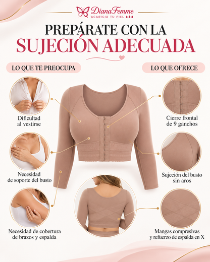 SUJETADOR POSTOPERATORIO CON COMPRESIÓN PARA BUSTO Y BRAZOS