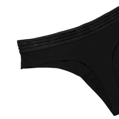 Tanga de canalé con con decorado en la cintura