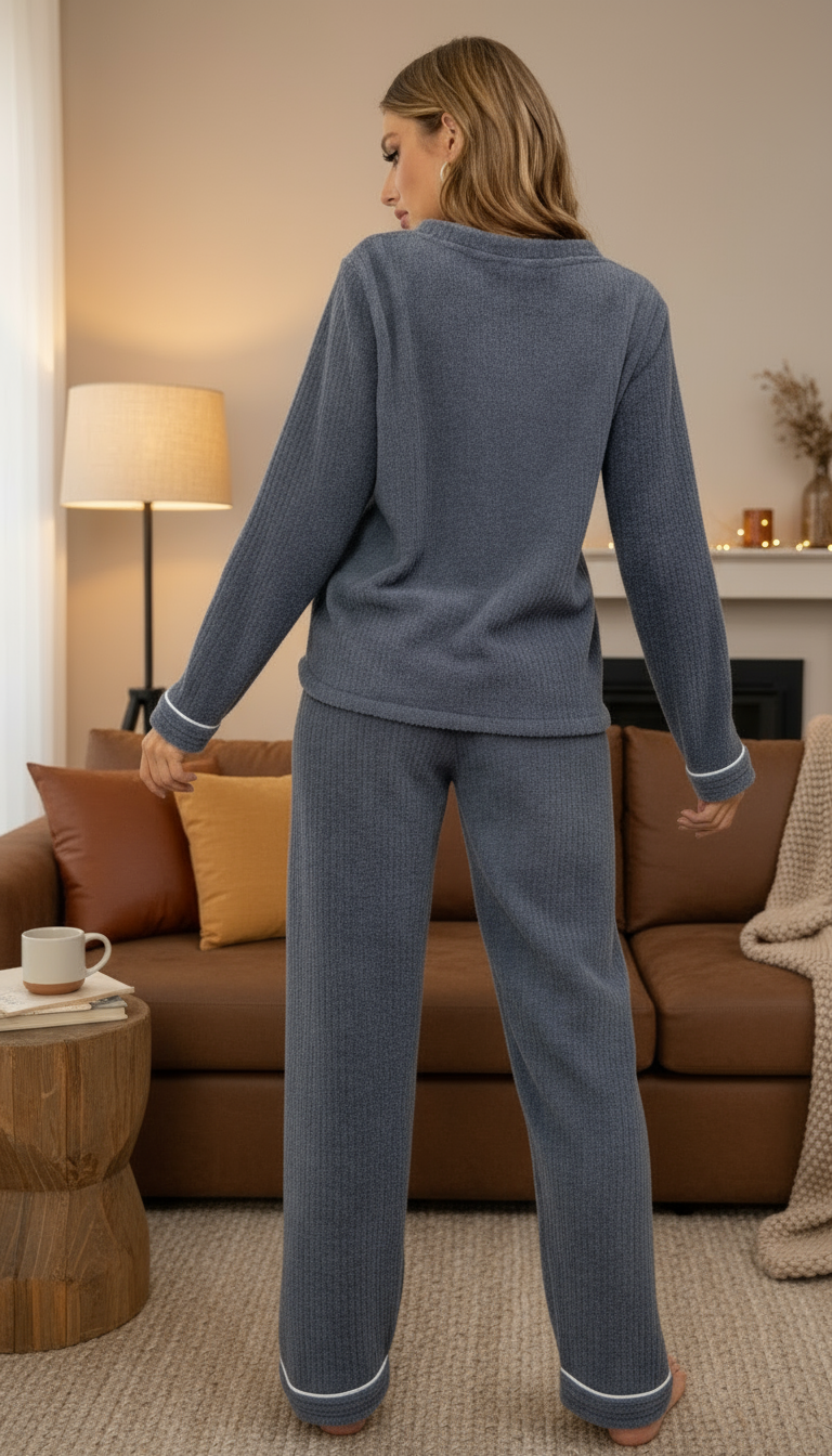 Oferta! -50% Conjunto de pijama en felpa para otoño e invierno