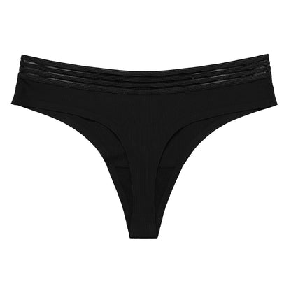 Tanga de canalé con con decorado en la cintura