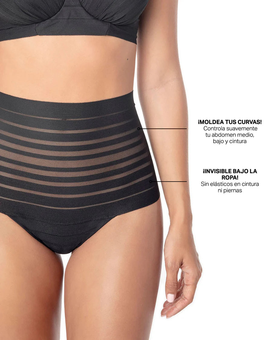 Tanga tiro alto de compresión suave de abdomen
