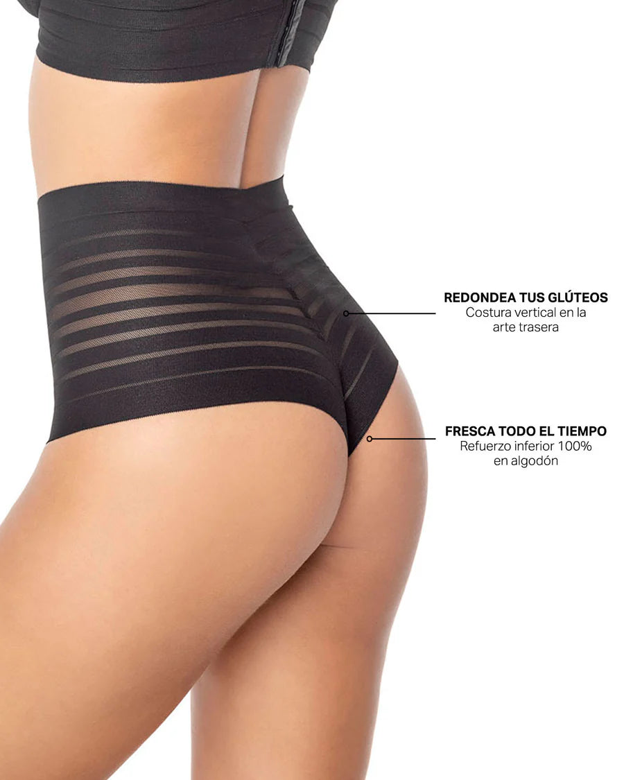 Tanga tiro alto de compresión suave de abdomen