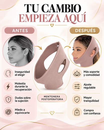 FAJA FACIAL POSTOPERATORIA PARA PAPADA, MENTÓN Y CUELLO