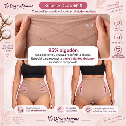 Pack 3 Bragas Altas de Algodón | Control Suave de Abdomen