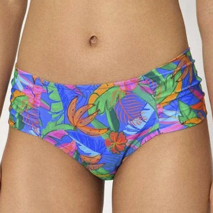 Bikini bandeau multiposición con estampado tropical / Ysabel Mora