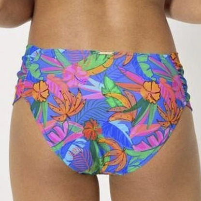 Bikini bandeau multiposición con estampado tropical / Ysabel Mora