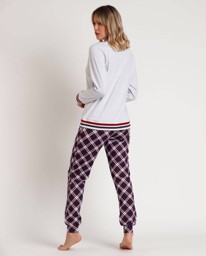 OFERTA-20% Pijama Manga Larga ADM Family para Mujer en 100% algodón orgánico