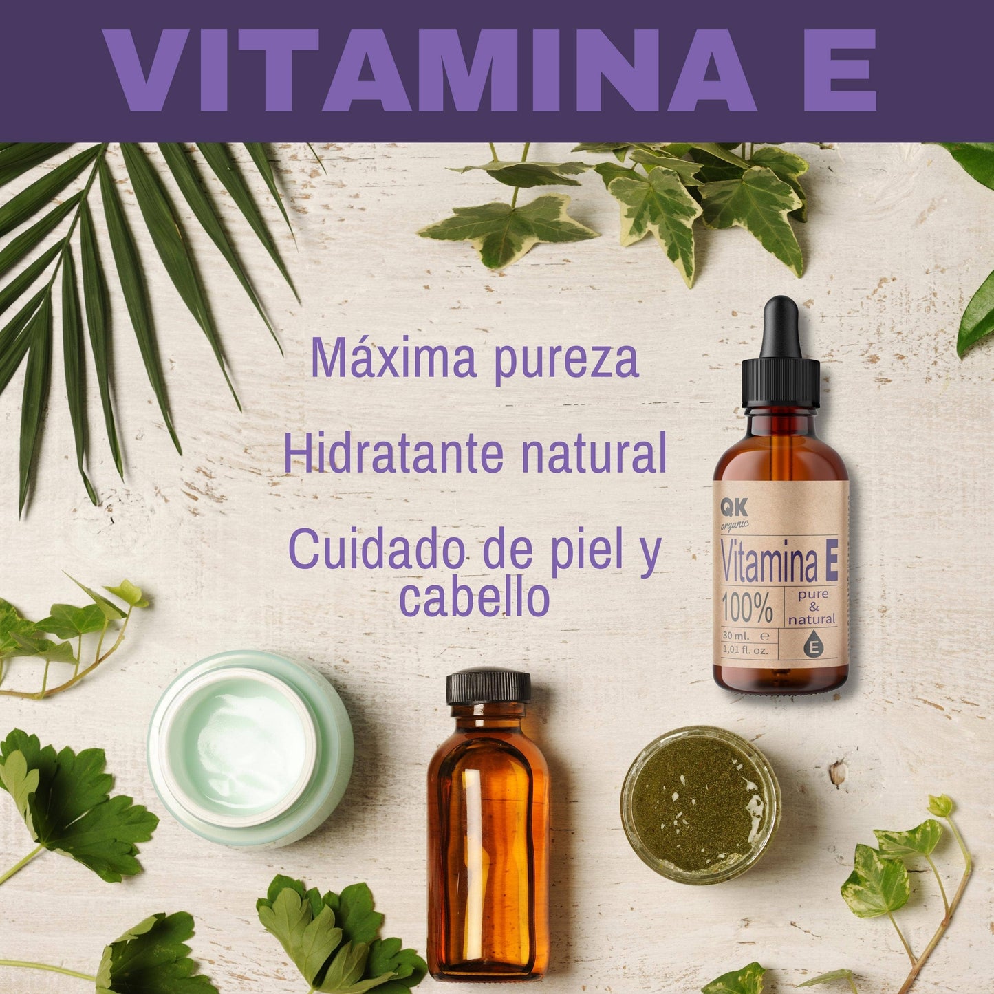 Vitamina E liquida pura (Tocopherol) 30 ml - Natural